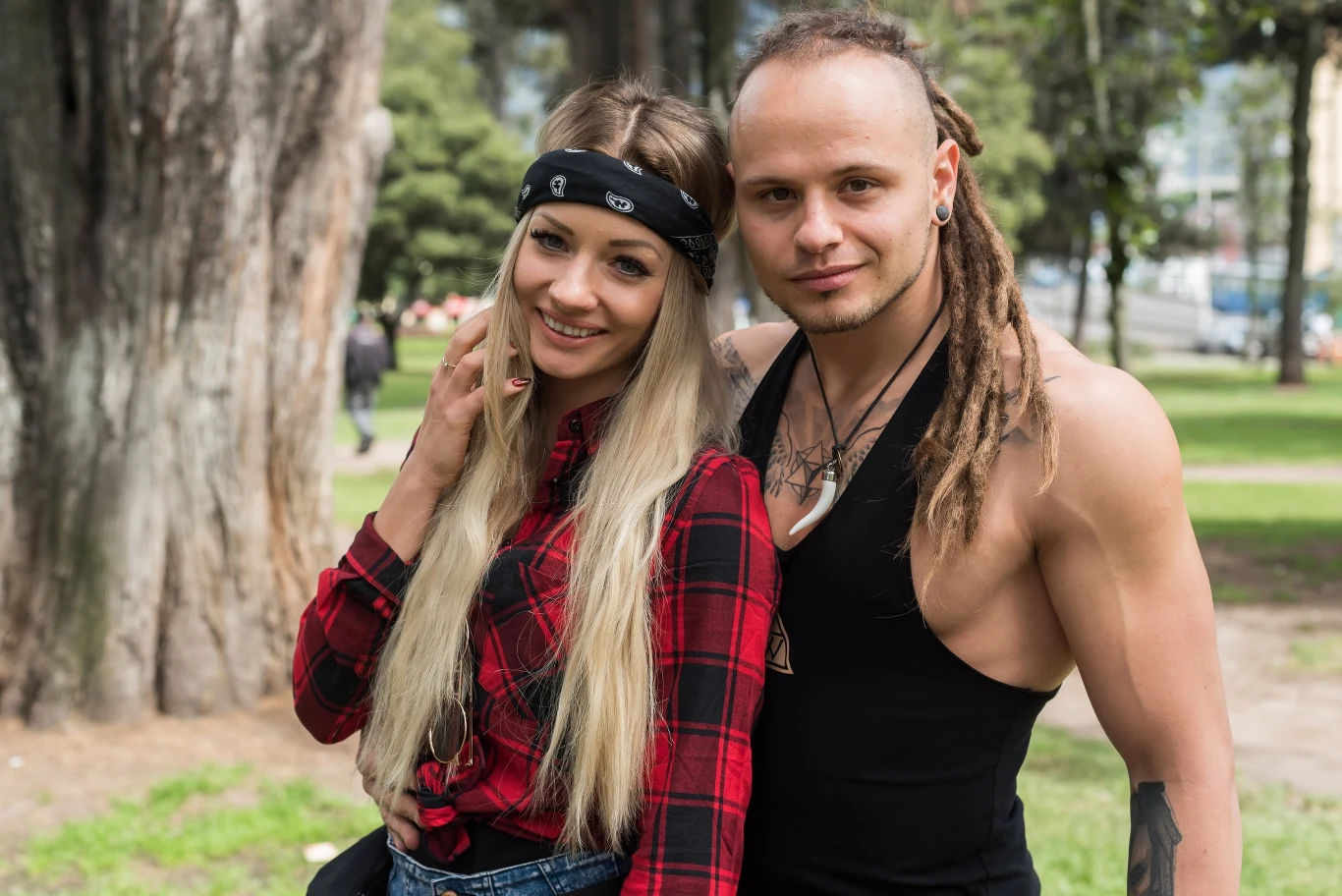 Tworzący duet Fit Lovers - Pamela Stefanowicz z narzeczonym Mateuszem Januszem.