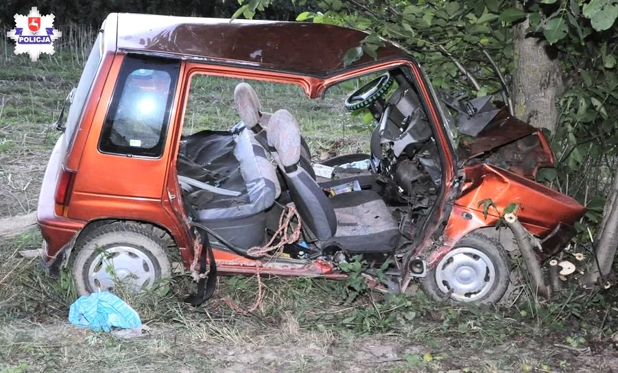 Samochód uderzył w drzewo