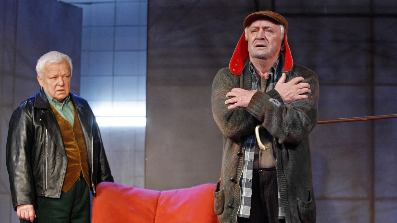 Marian Opania i Marian Kociniak na deskach teatru Ateneum