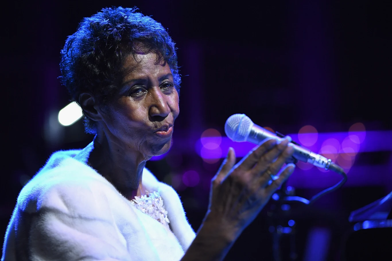 Aretha Franklin podczas swojego ostatniego publicznego występu Aretha Franklin podczas swojego ostatniego publicznego występu