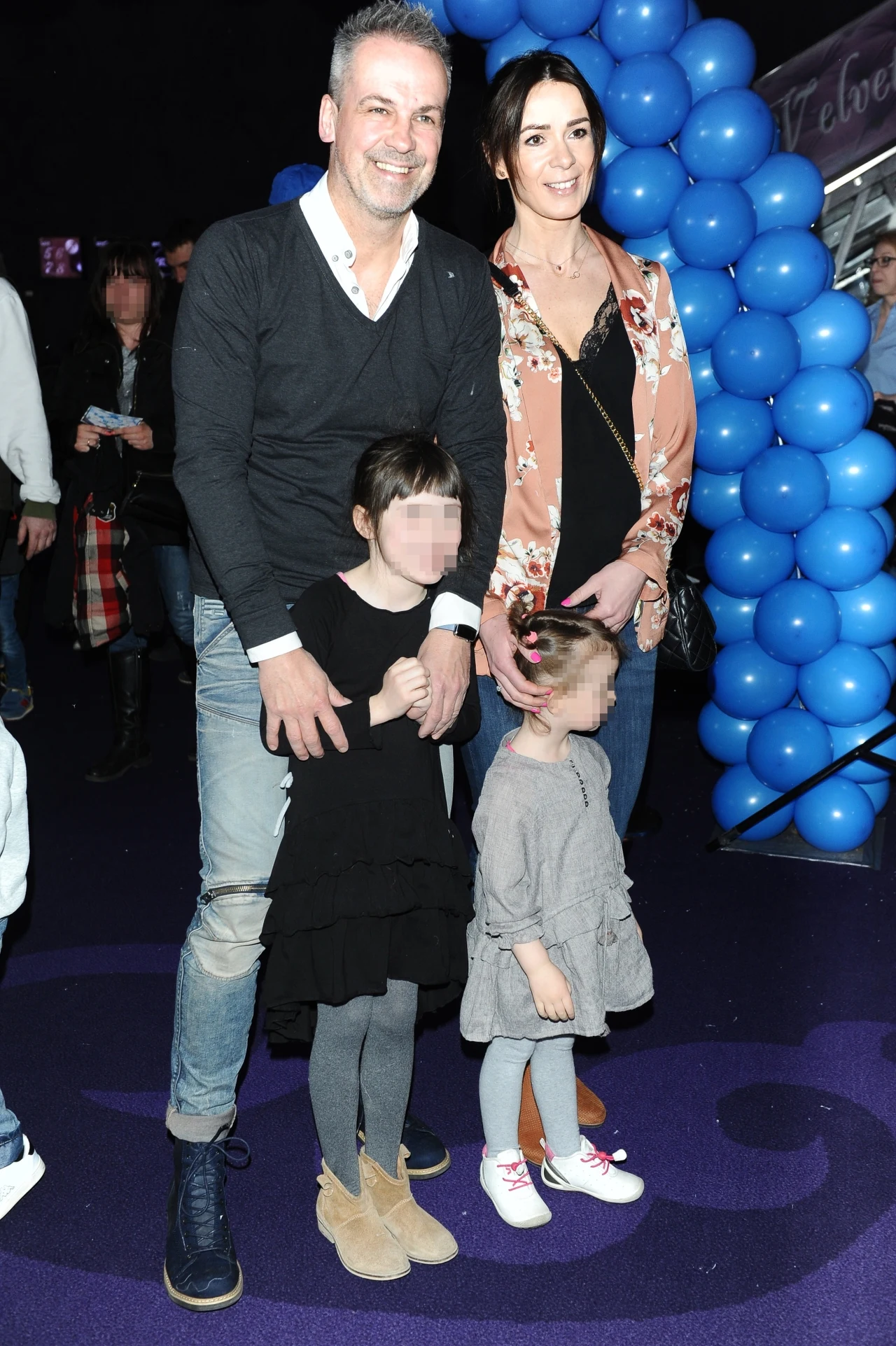 Zbigniew Urbański z nową żoną i córkami Zbigniew Urbański z nową żoną i córkami