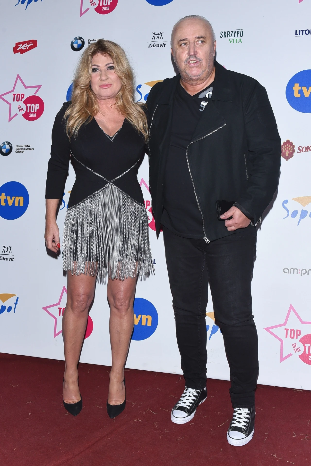 Beata Kozidrak i Andrzej Pietras pozowali razem na ściance. Dobra mina do złej gry?