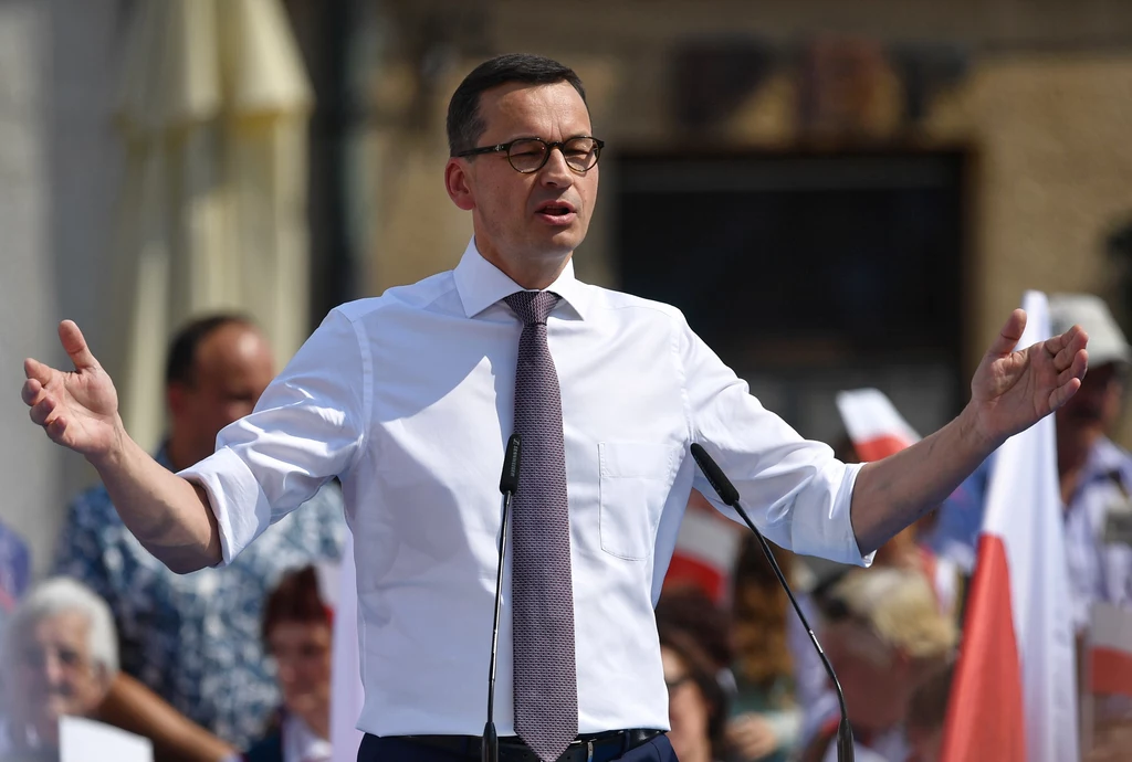 Premier Mateusz Morawiecki podczas Konwencji Prawa i Sprawiedliwości w Sandomierzu Premier Mateusz Morawiecki podczas Konwencji Prawa i Sprawiedliwości w Sandomierzu