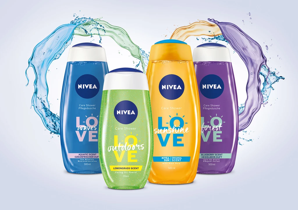 Żele pod prysznic Nivea Love 