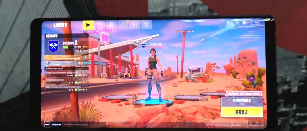 Samsung Galaxy Note9 - a na ekranie "Fortnite" Samsung Galaxy Note9 - a na ekranie "Fortnite"