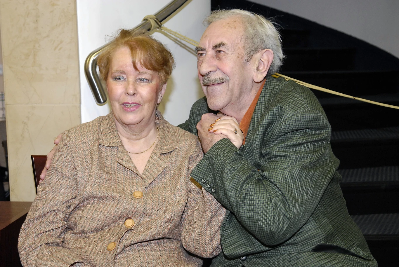 Jan Kobuszewski z żoną, 2008 rok Jan Kobuszewski z żoną, 2008 rok