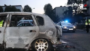 Płonął samochód przy ul. Kadetów w Rybniku