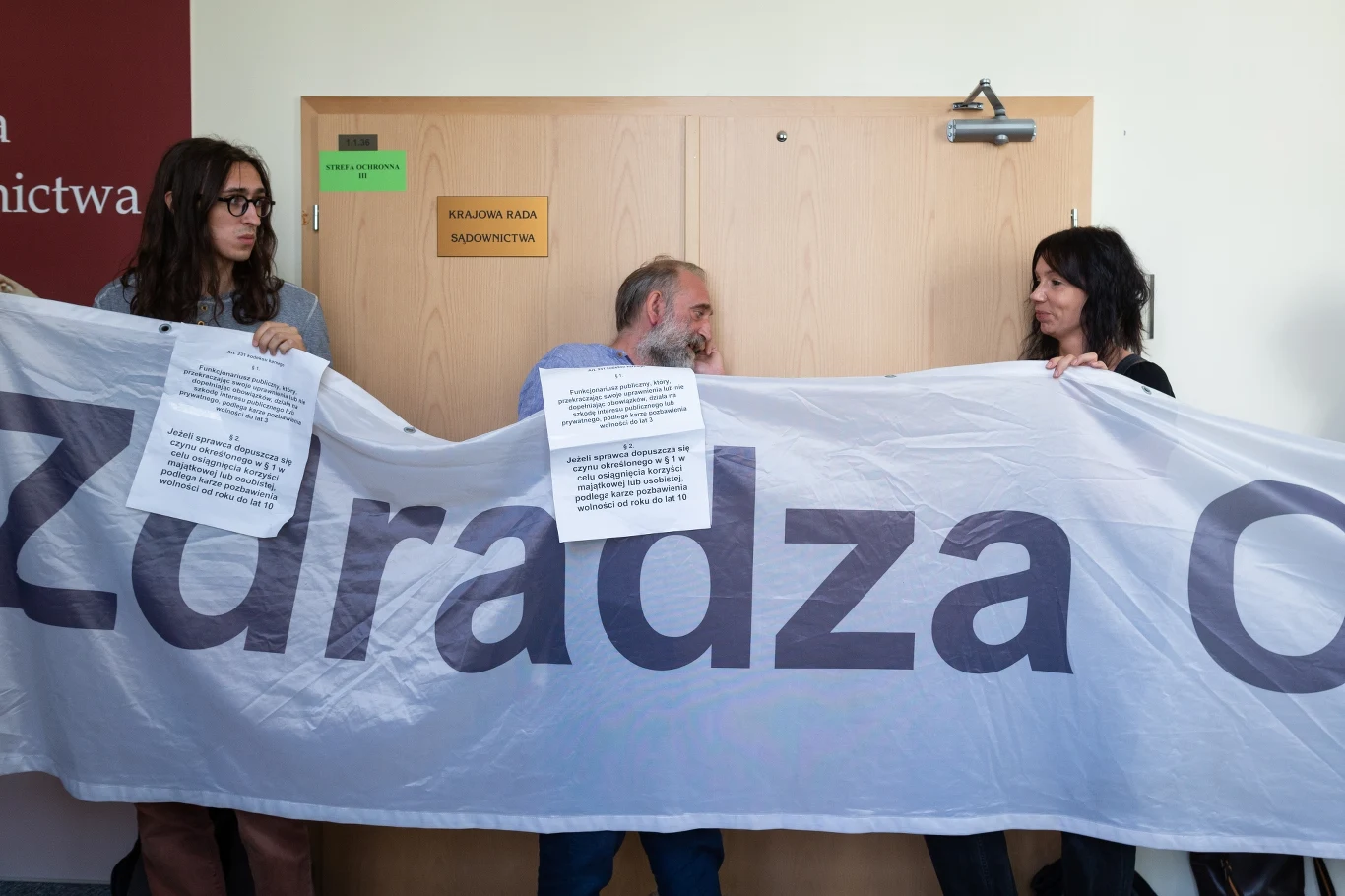 Protest w siedzibie KRS