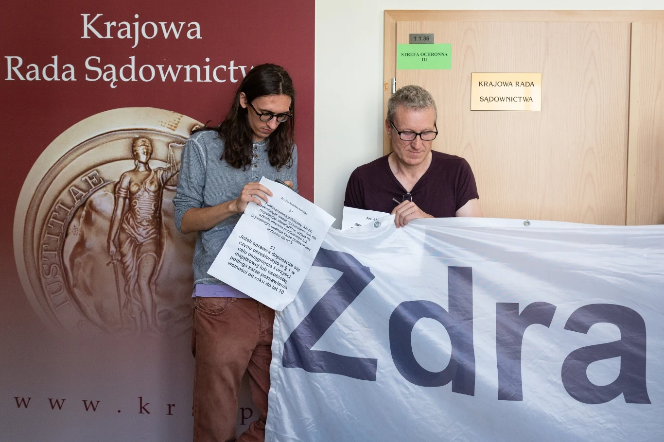 Protest w siedzibie KRS