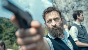 Borys Szyc na planie filmu "Piłsudski"