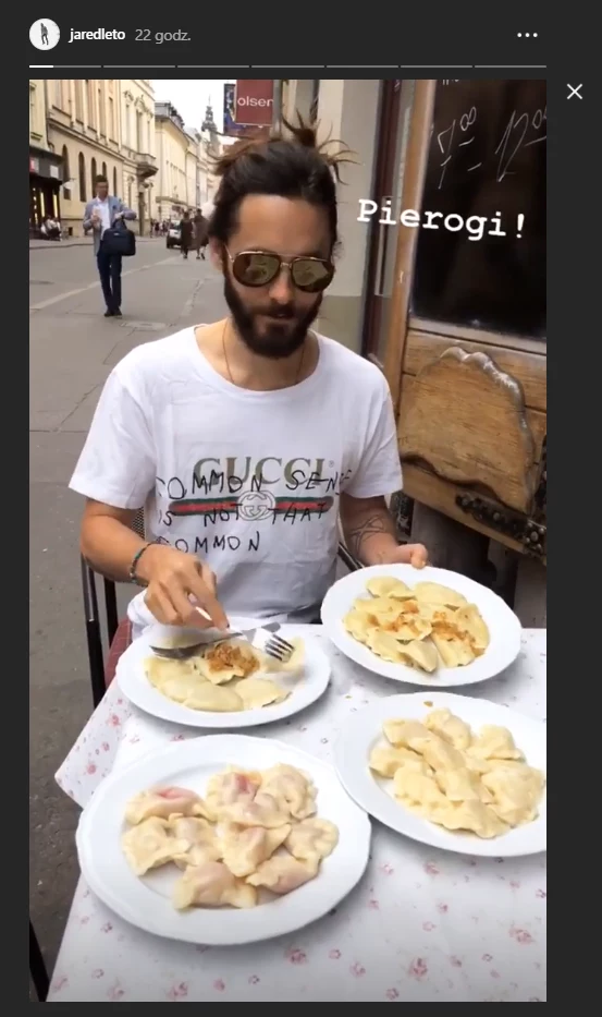 Jared Leto uwielbia pierogi / Insta Story Jareda Leto