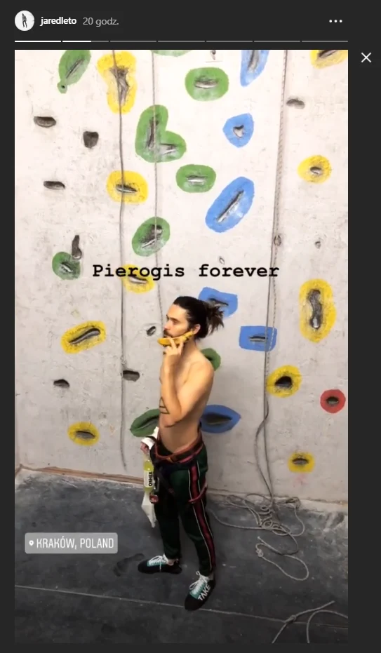Jared Leto w Polsce / Insta Story Jareda Leto
