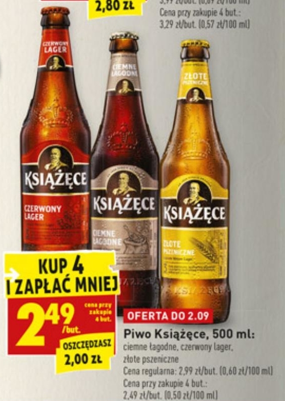 Archiwum Piwo Książęce Biedronka 30 08 2018 02 09 2018