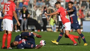 Kylian Mbappé (PSG)  w meczu z Nimes.