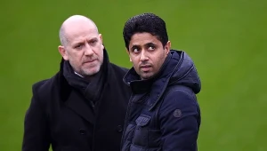 Prezydent PSG Nasser Al-Khelaifi (z prawej) i dyrektor sportowy Antero Henrique