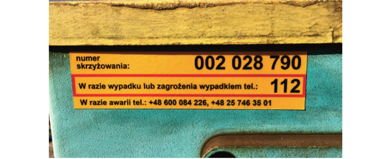 numer przejazdu kolejowego