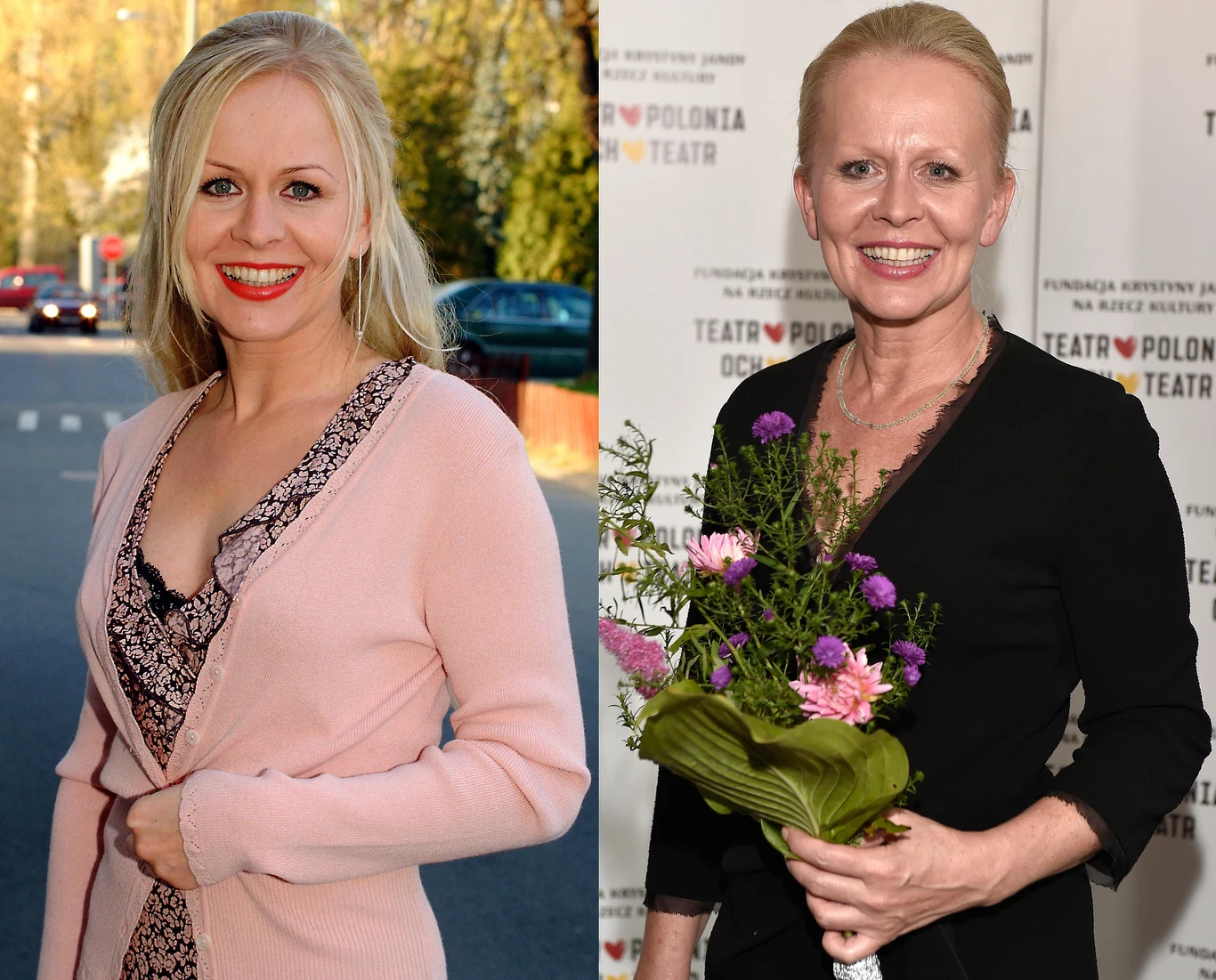 Agnieszka Krukówna, 2003 i 2018 r., fot. Mikulski