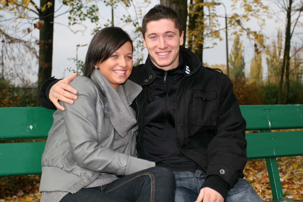 Anna Lewandowska i Robert Lewandowski, 2008 r.