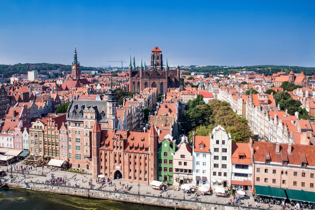 Z wieży Domu Przyrodników jest piękny widok na stary Gdańsk