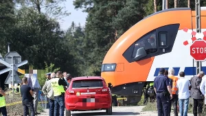Eksperyment procesowy po zderzeniu samochodu osobowego z pociągiem w Szaflarach