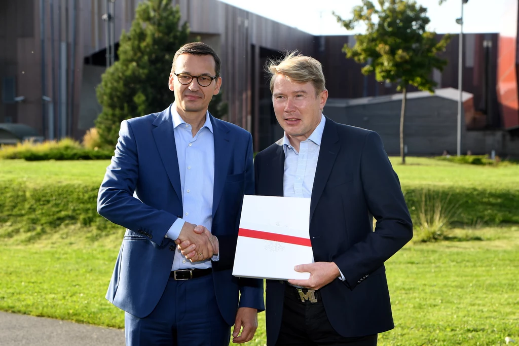 Mateusz Morawiecki i Mika Hakkinen