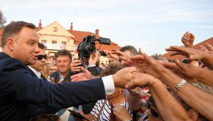 Prezydent Andrzej Duda na spotkaniu z mieszkańcami Leżajska (woj. podkarpackie)