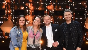 Kapitan jurorów Ewa Farna, finaliści Kasia Grzesiek i Tomasz Furman oraz prowadzący Igor Kwiatkowski