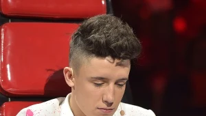 Michał Kwiatkowski na planie "The Voice Kids"