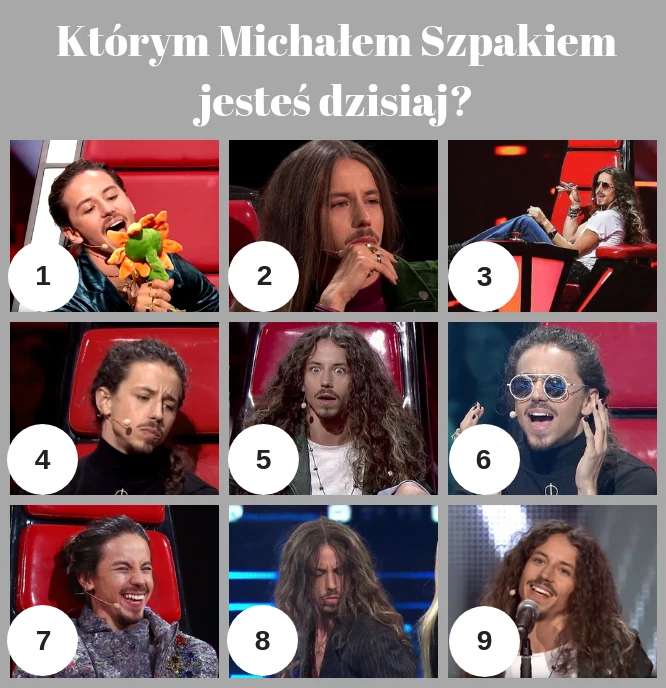 Którym Michałem Szpakiem jesteś dzisiaj? Którym Michałem Szpakiem jesteś dzisiaj?