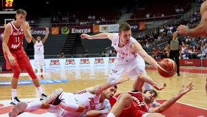 Kadr z meczu Polska - Chorwacja