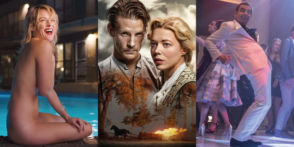 Bohaterowie filmów "Tajemnice Silver Lake" (L), "Kamerdyner" (C) oraz "Johnny English: Nokaut" (P) Bohaterowie filmów "Tajemnice Silver Lake" (L), "Kamerdyner" (C) oraz "Johnny English: Nokaut" (P)