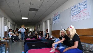  Trwa protest głodowy pielęgniarek, pielęgniarzy i położonych w Wojewódzkim Szpitalu im. Św. Ojca Pio w Przemyślu