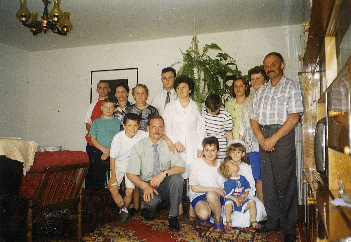 Lata 90. Dawid Janczyk z rodziną Lata 90. Dawid Janczyk z rodziną