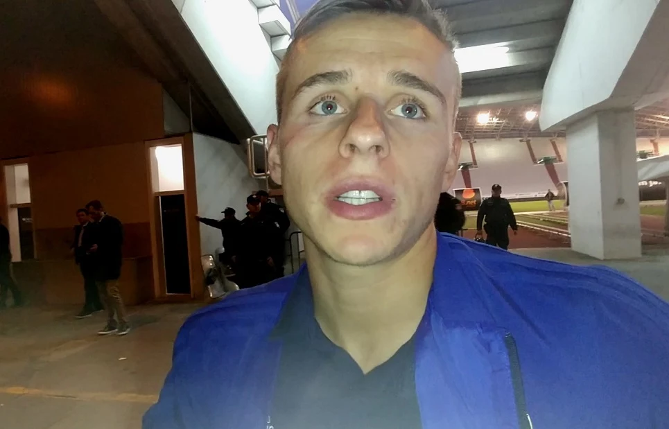 Damian Kądzior po meczu z Hajdukiem Split Damian Kądzior po meczu z Hajdukiem Split