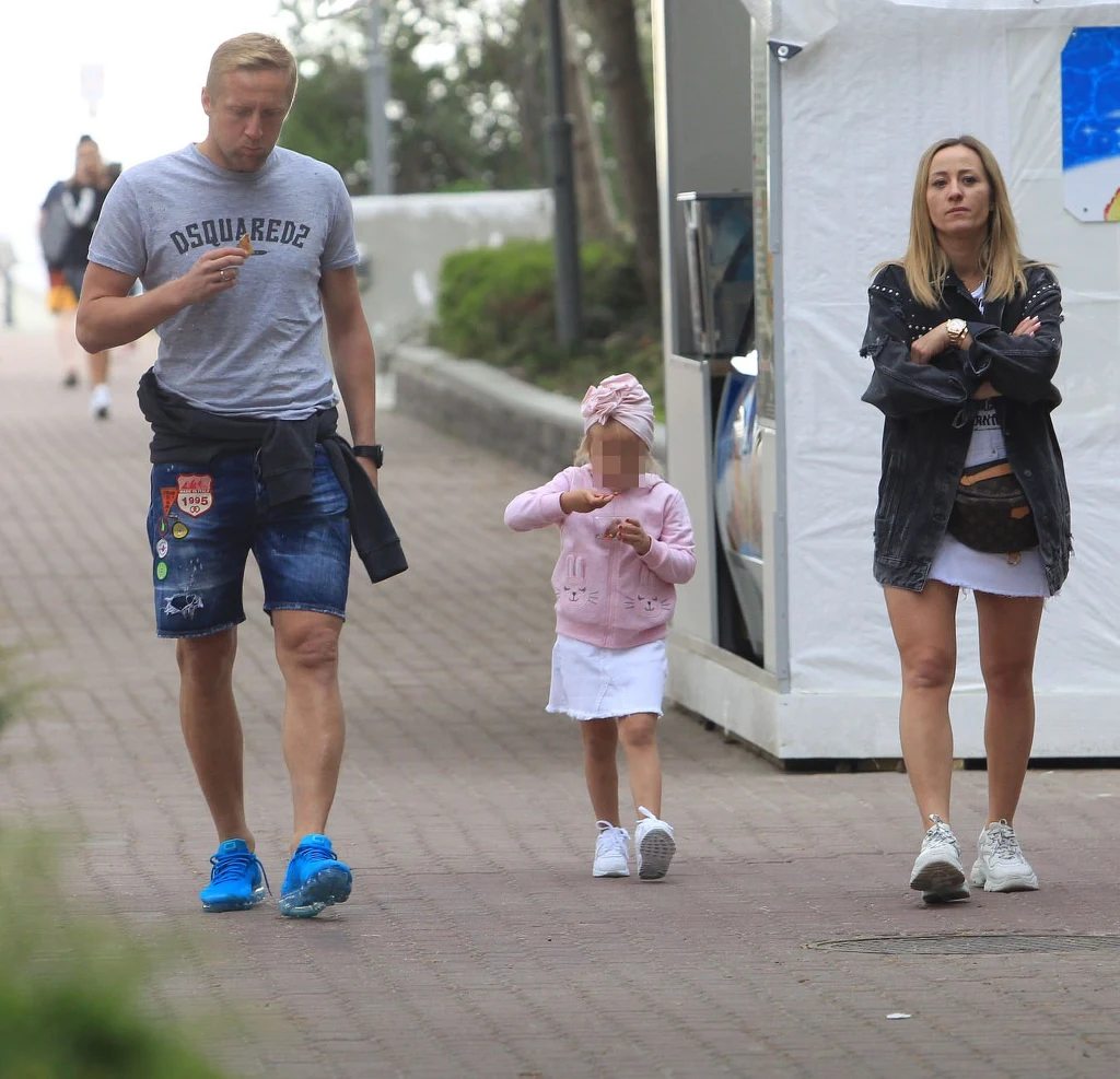 Kamil Glik z żoną Marta i córką Victorią