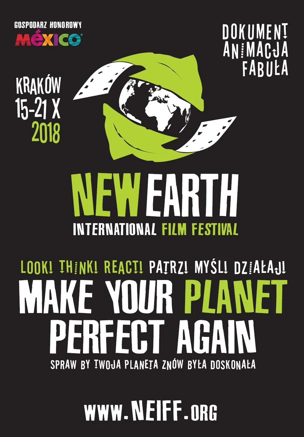 Plakat festiwalu NEIFF 2018 Plakat festiwalu NEIFF 2018