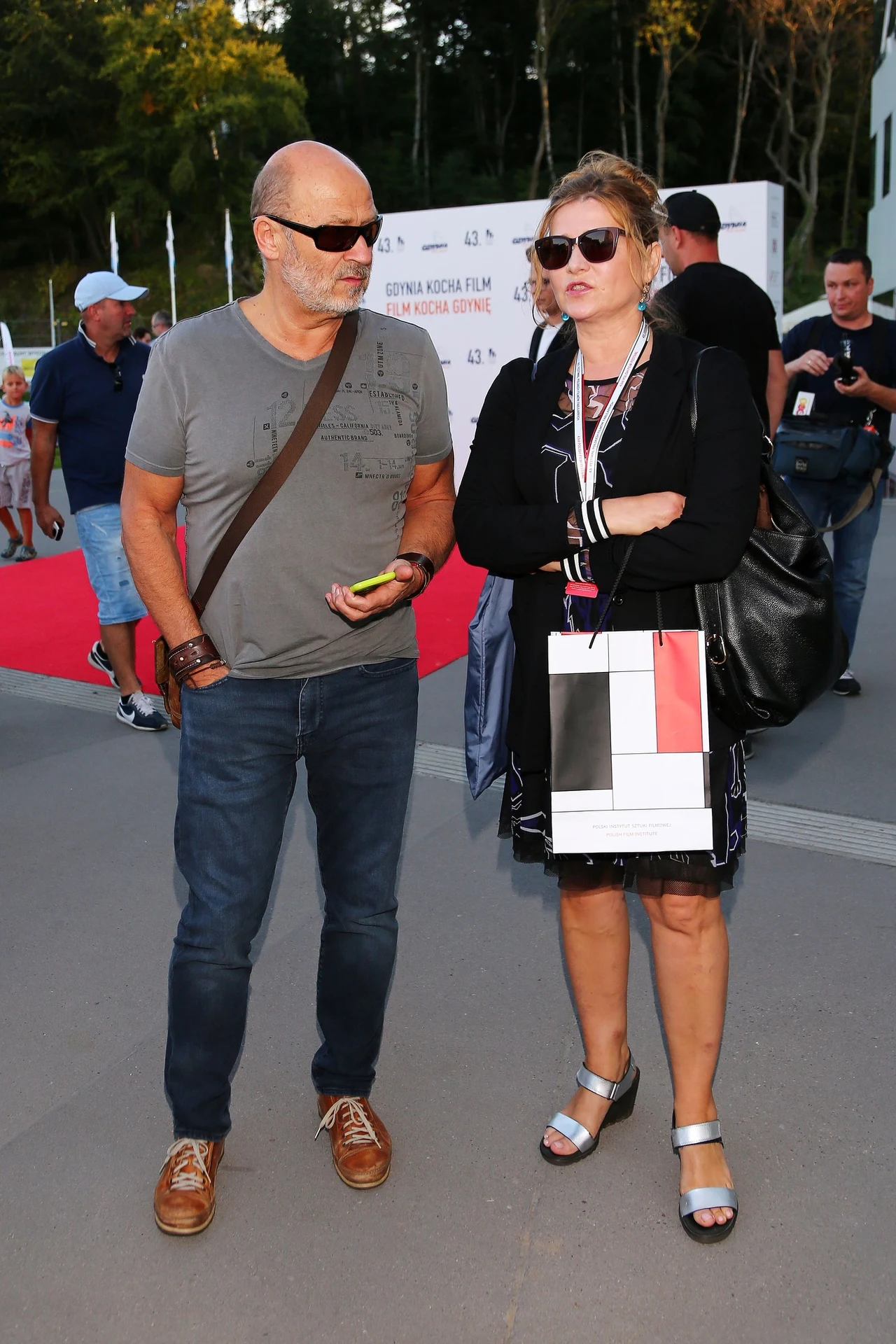 Jan Jakub Kolski i Grażyna Błęcka-Kolska na festiwalu w Gdyni