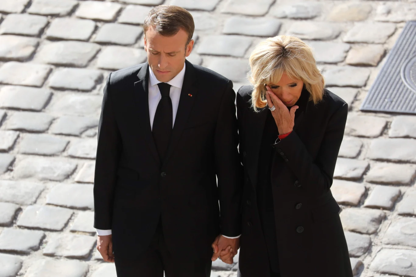 Emmanuel Macron z żoną Brigitte Emmanuel Macron z żoną Brigitte