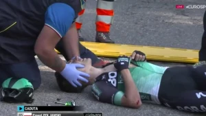 Paweł Poljański ucierpiał w kraksie na trasie wyścigu Tre Valli Varesine