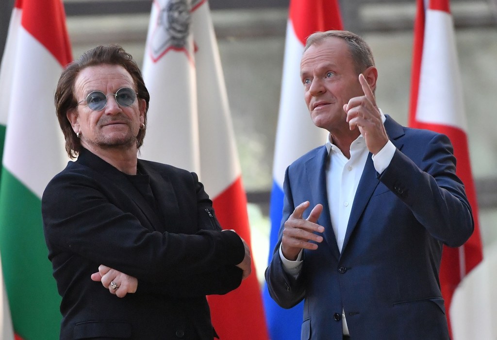 Bono (U2) i Donald Tusk w Brukseli