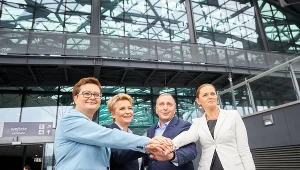 Hanna Zdanowska w towarzystwie liderów Kolaicji Obywatelskiej