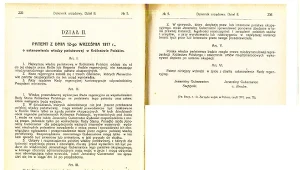 Rada Regencyjna została formalnie utworzona 12 września 1917 r. na mocy patentu niemieckich i austrowęgierskich władz okupacyjnych