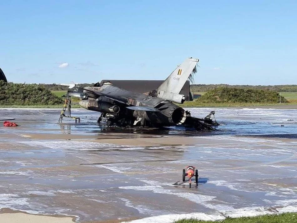 Belgijski F-16 zniszczony w wyniku wypadku 