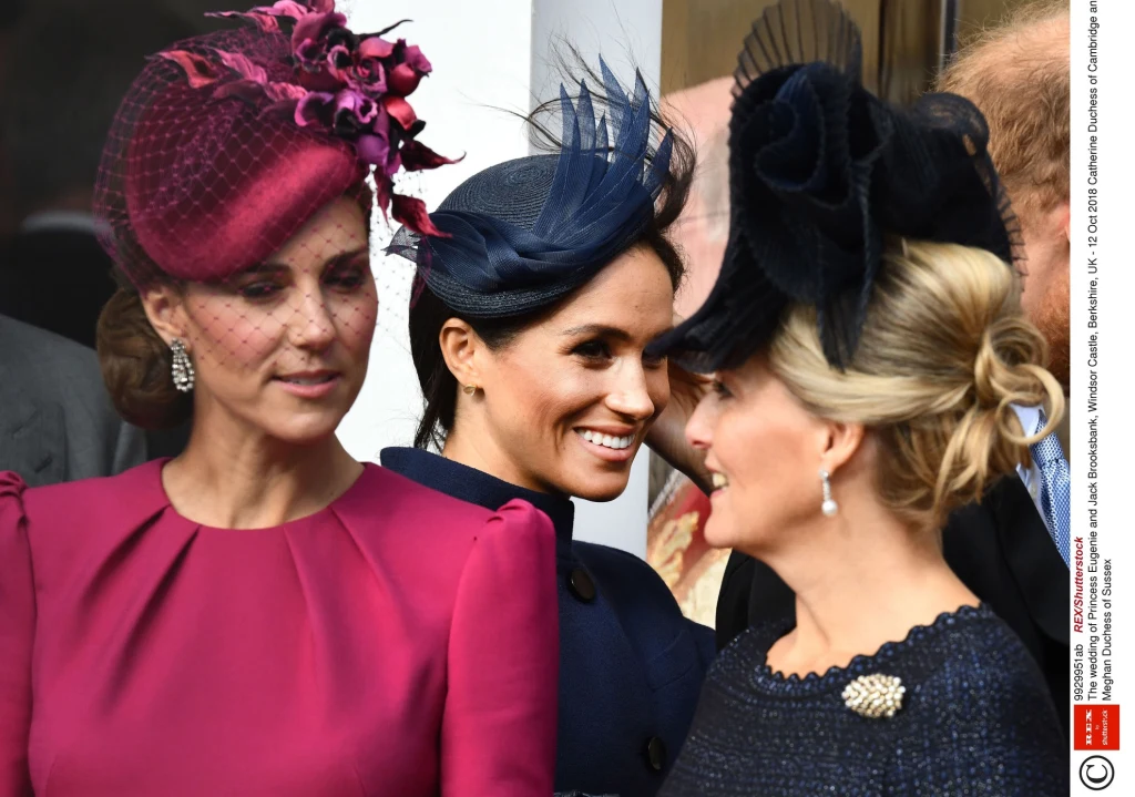 Kate i Meghan na ślubie Eugenii