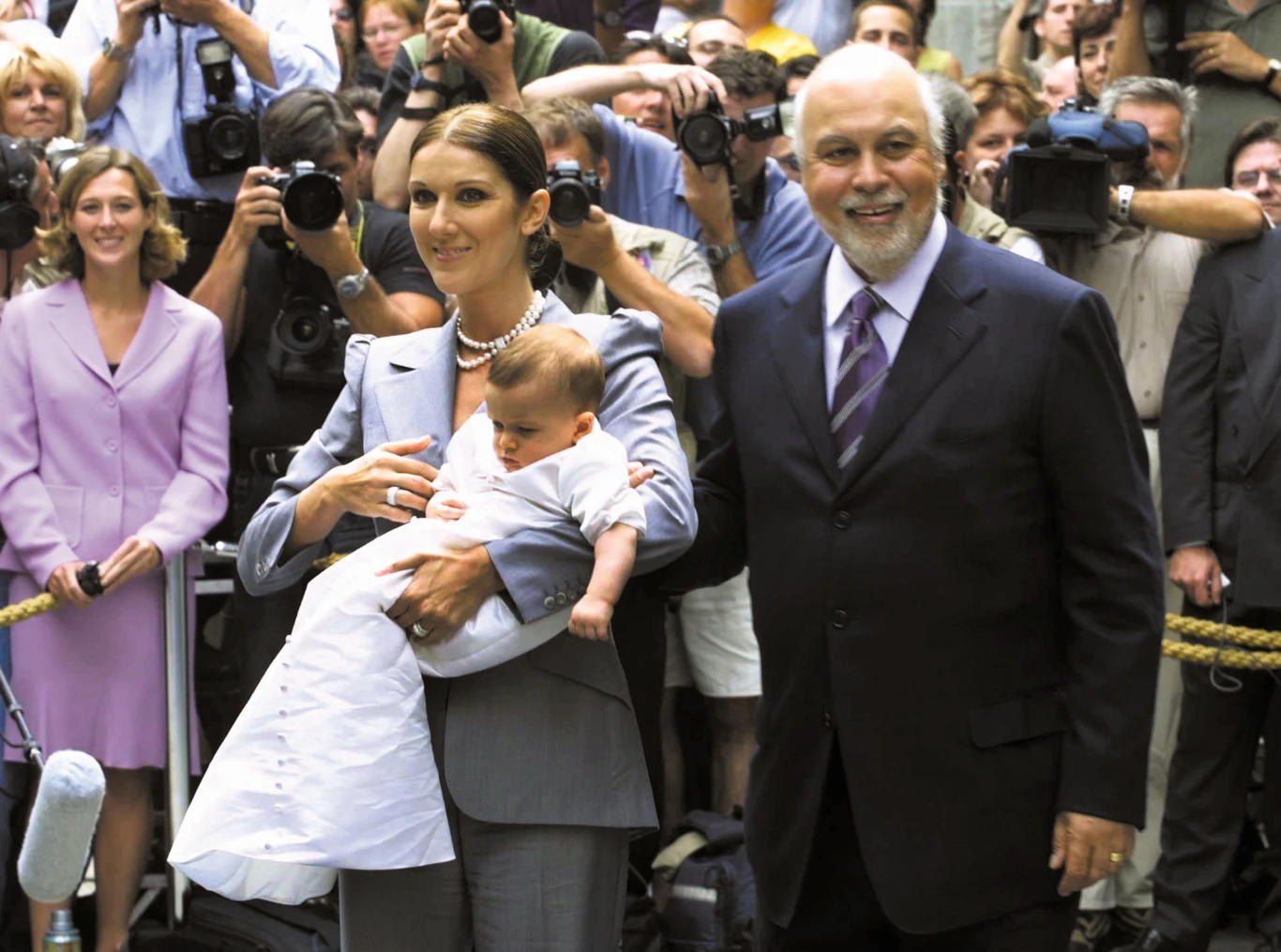 Rene-Charles Angelil z rodzicami Rene-Charles Angelil z rodzicami