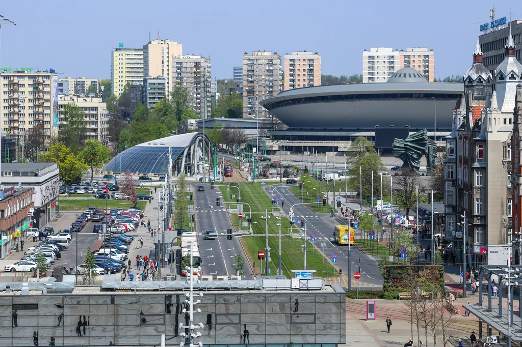 Widok na Katowice z Urzędu Maista