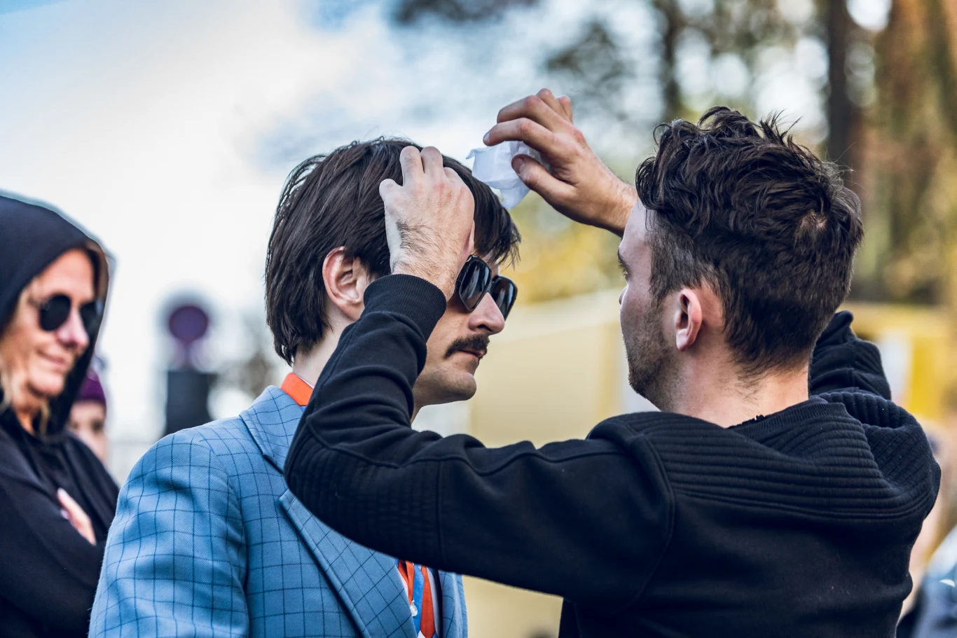 Dawid Ogrodnik na planie filmu "Ikar. Legenda Mietka Kosza" / KBF