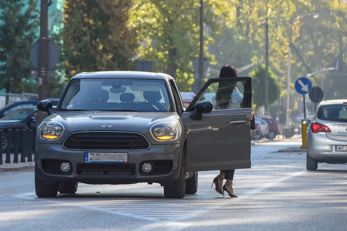 Nie było gdzie zaparkować, więc zatrzymała się na wysepce na środku drogi. (A może to specjalna wysepka dla diw?) Nie było gdzie zaparkować, więc zatrzymała się na wysepce na środku drogi. (A może to specjalna wysepka dla diw?)