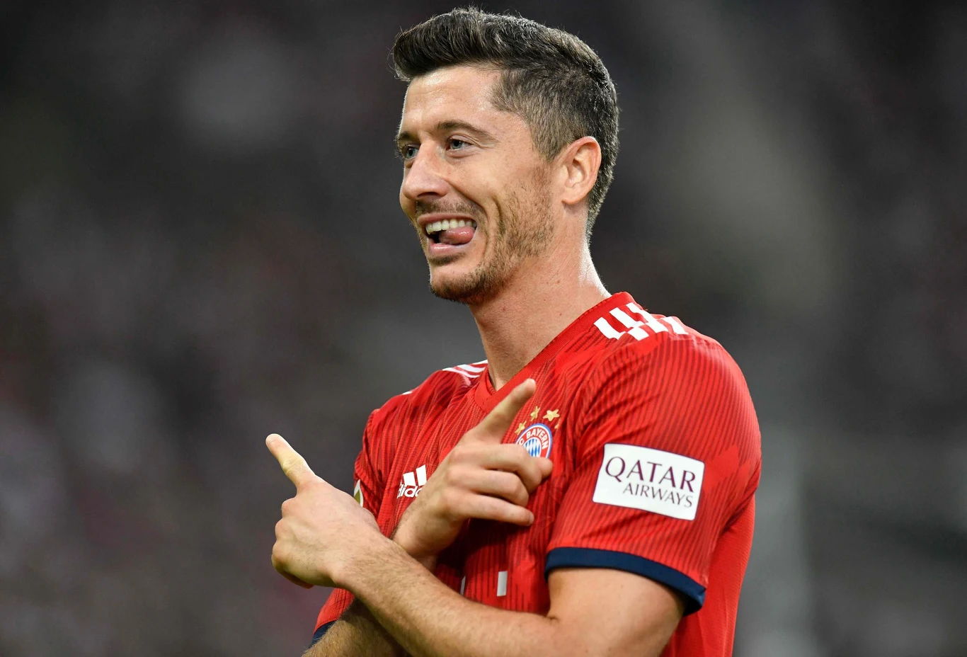 Robert Lewandowski w trykocie Bayernu Monachium