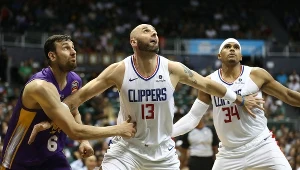 Andrew Bogut (z lewej) i Marcin Gortat